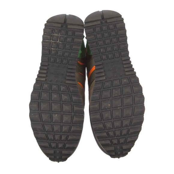 Valentino Rockstud Accents Leather Chunky Neon Camo Sneakers - Picture 5 of 5